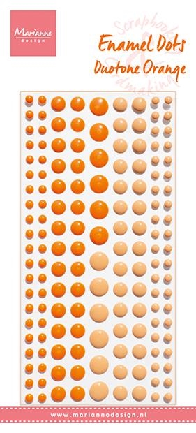 Marianne Design Enamel dots Duotone orange 156stk